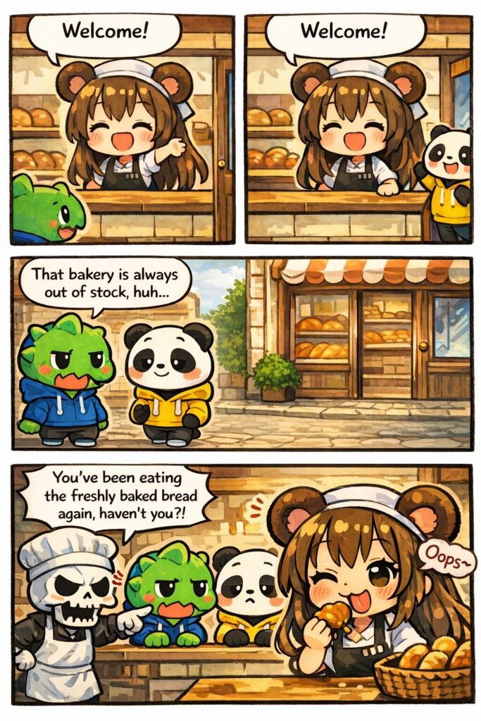 パン屋のマンガ