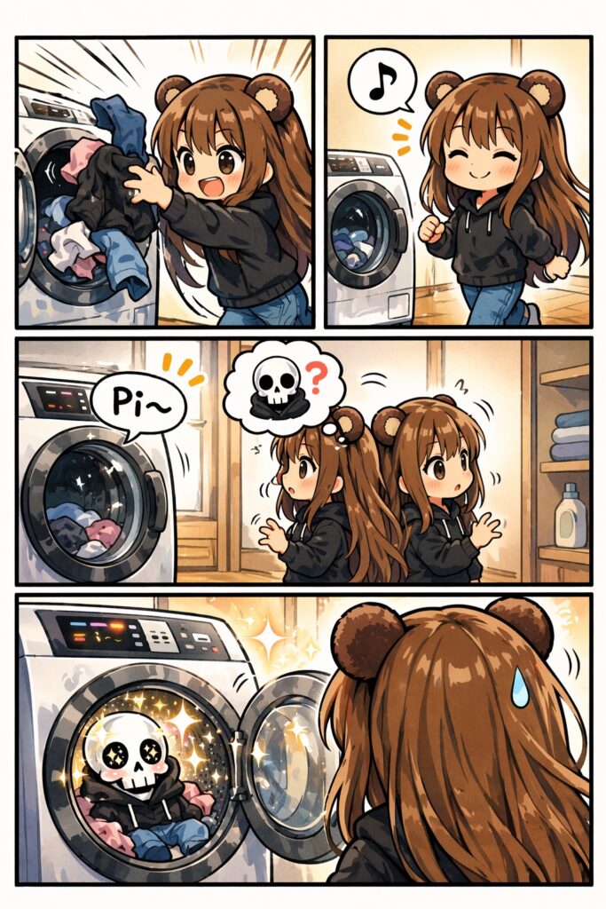 綺麗な骸骨パーカー男