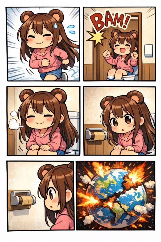紙が…ない！地球爆発