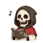 骸骨聖歌隊歌う音符付き