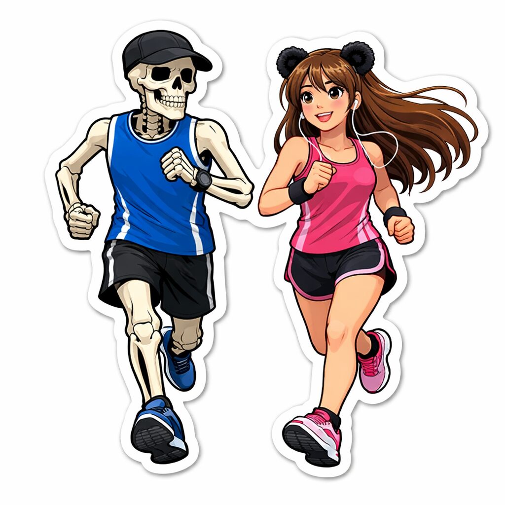 ランニングする二人