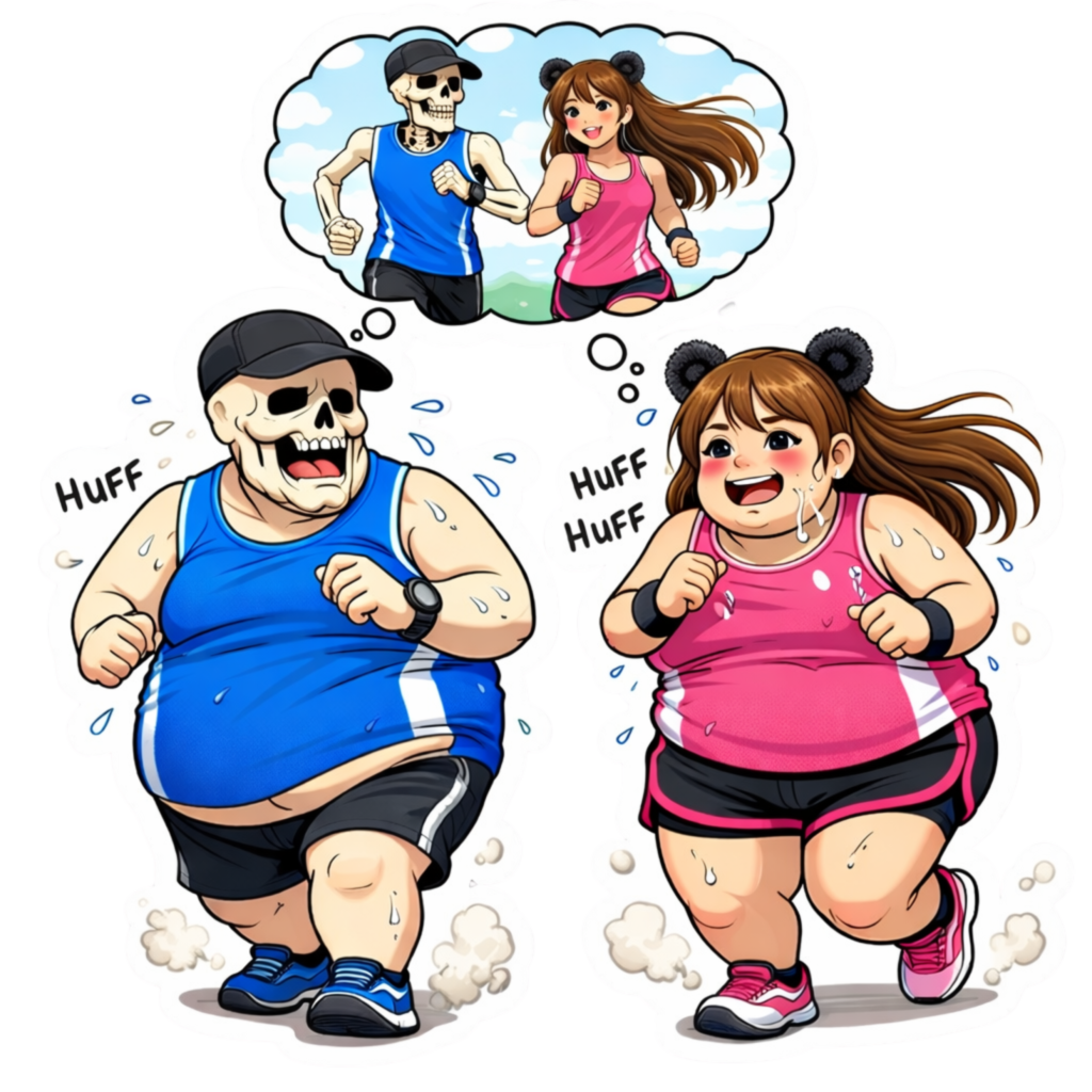 現実のランニング中の２人