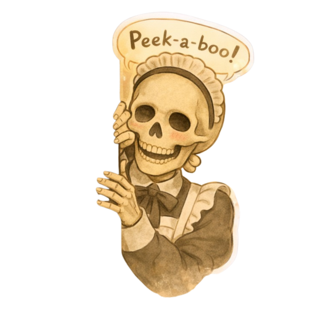 骸骨メイドいないいないばあ